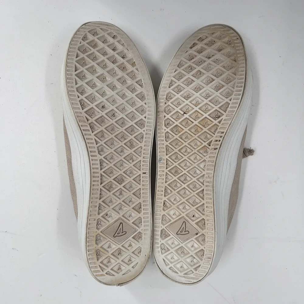 Sperry Women's Platform Sneakers Tan Suede Lace Up Shoes STS85962 Size 10‎
